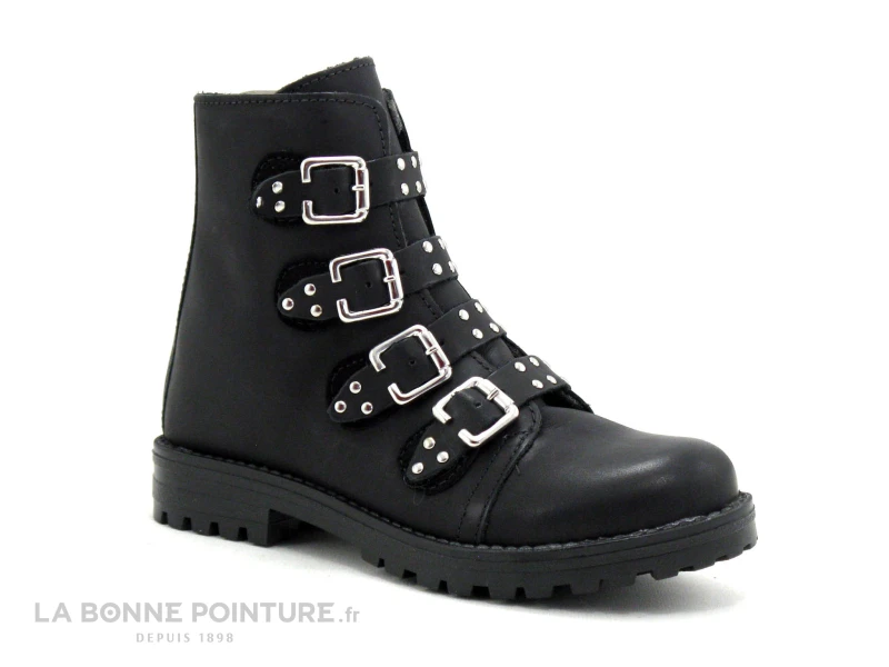 MKids MERAVI MK6777F8IA - Brides Clous - Boucle Ouverte - Boots Noires â Image 5