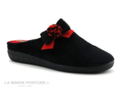 Koyuk Dinamic 602038 Noir - Rouge - Noeud Et Pompon - Pantoufles