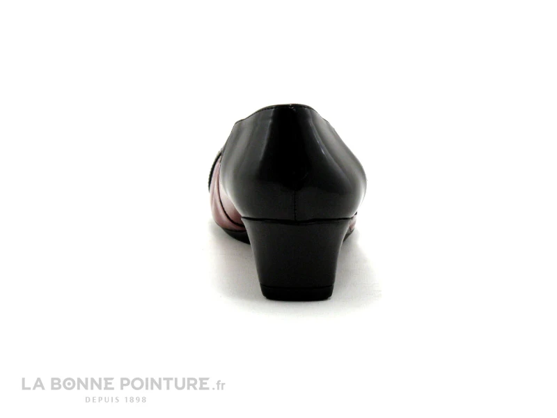 INEA FANA - Escarpin Rouge Verni - Noir - Talon Compense – Image 4