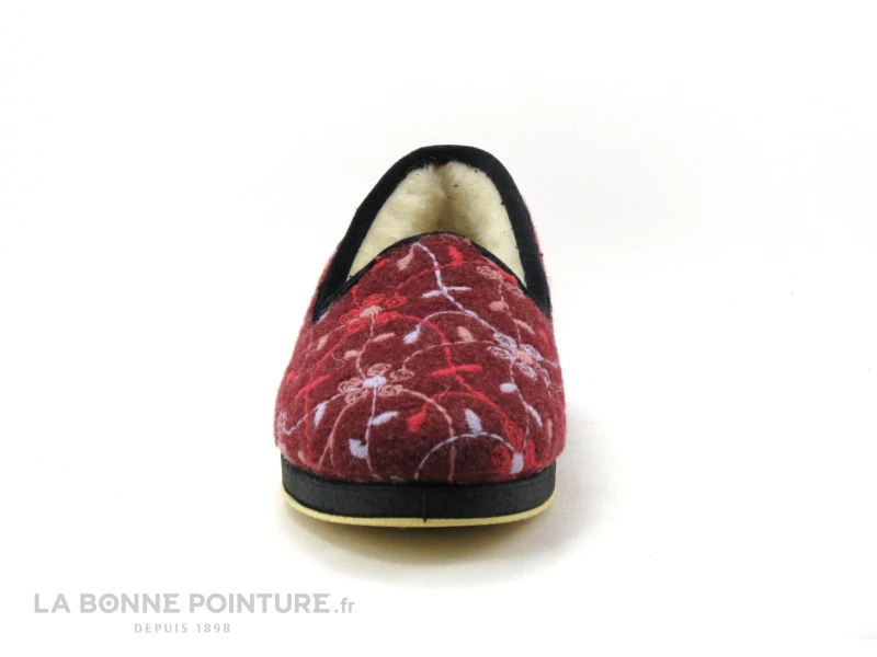 Semelflex CALOZOE Bordeaux - Broderies - Charentaise Femme – Image 2