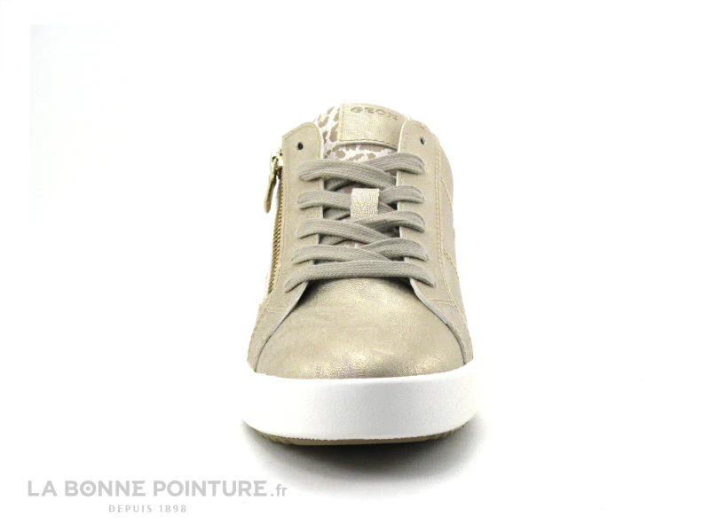 Geox D356HE BLOOMIEE Gold Lt Taupe - Basket Basse Femme Beige Et Or – Image 2