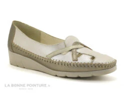 Pedi Girl ELIN Fumo Nacre - Mocassin Metallise - Semelle Compensee