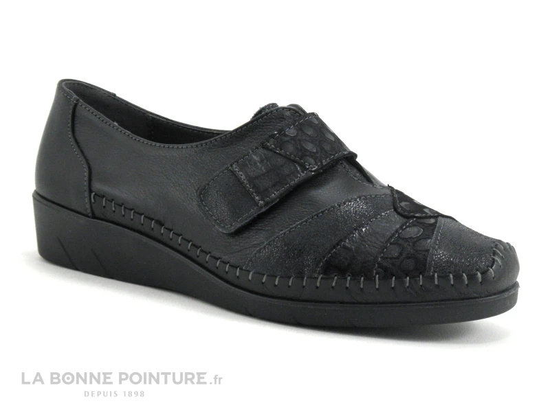 3 Points De Suspension KIAPUR 18382 Noir - Chaussure Velcro