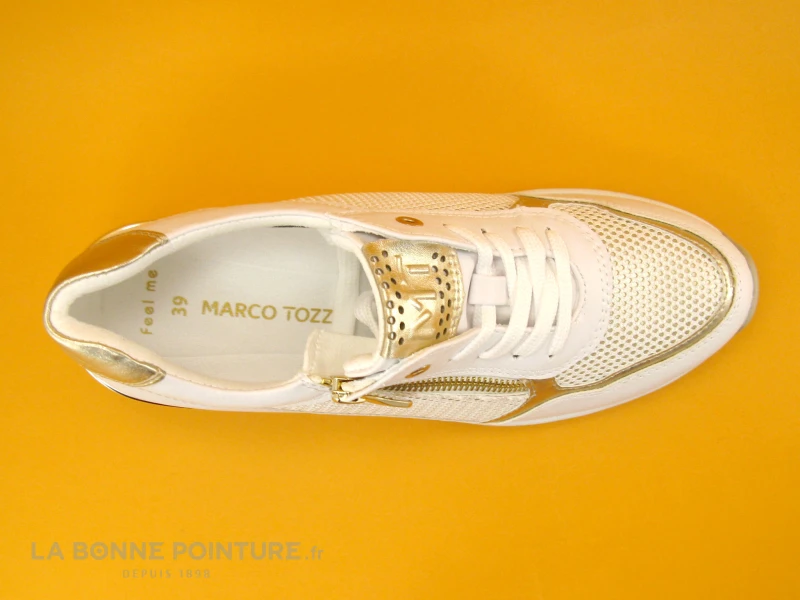 Marco Tozzi 2-23743-28 White Gold - Basket Compensee Femme - Blanc Or – Image 6