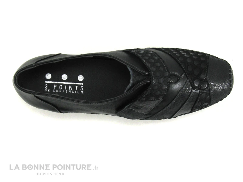 3 Points De Suspension KIAPUR 18382 Noir - Chaussure Velcro – Image 6
