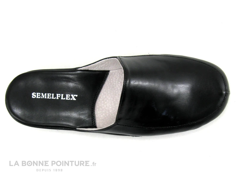 Semelflex BEY Noir - Pantoufle Mule Homme Avec Semelle Cuir – Image 3