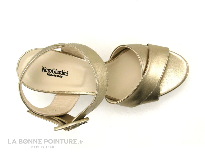 NeroGiardini E218632D - Sandale Plateforme Doree - Talon Haut – Image 6
