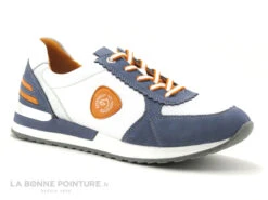 Remonte R2527-15 - Basket Ville Femme - Bleu Jean - Blanc - Orange
