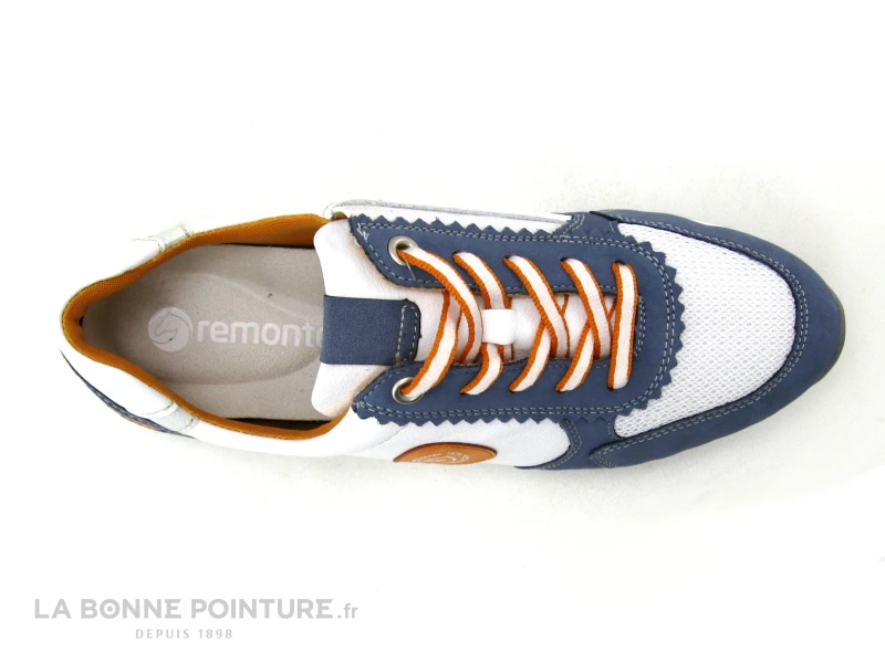 Remonte R2527-15 - Basket Ville Femme - Bleu Jean - Blanc - Orange – Image 6