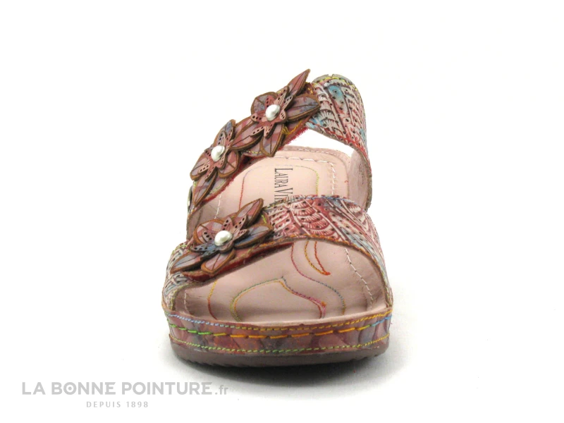 Laura Vita JACDISO 06 Rouge - Brides Avec Fleurs - Mule Femme – Image 2