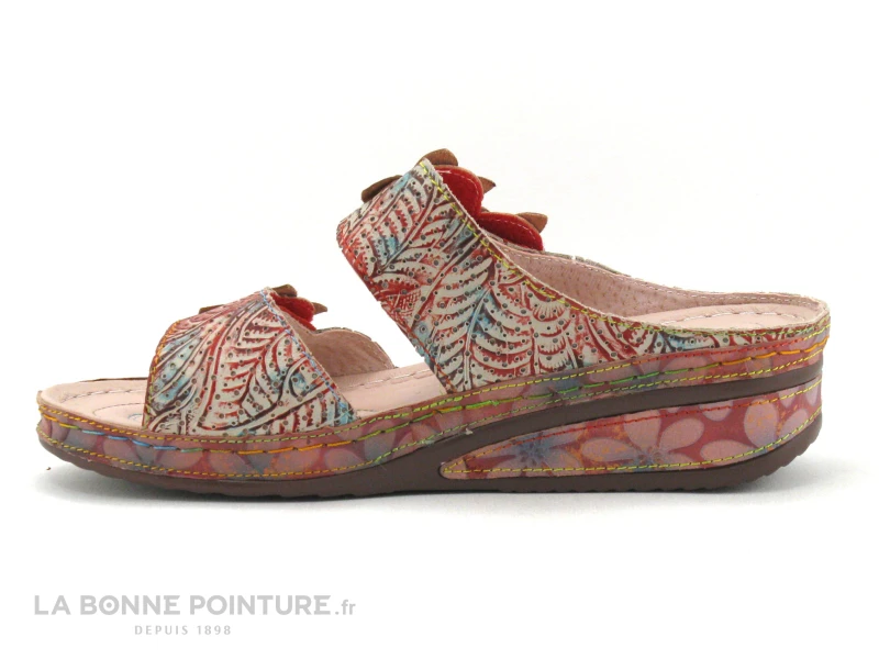 Laura Vita JACDISO 06 Rouge - Brides Avec Fleurs - Mule Femme – Image 3