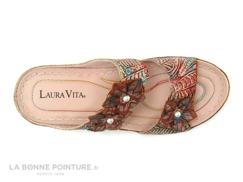 Laura Vita JACDISO 06 Rouge - Brides Avec Fleurs - Mule Femme – Image 4