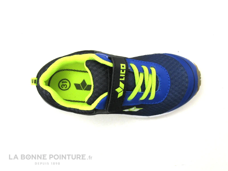 Lico BARNEY Marine Turkis - Basket Enfant - Elastique Et Velcro – Image 3