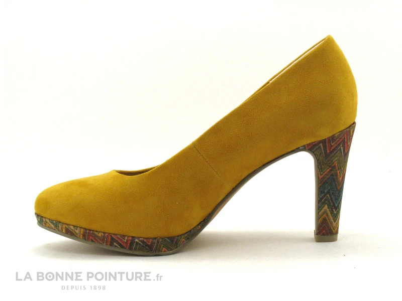 Marco Tozzi 2-22441-26 Saffron Ethno - Escarpin Jaune - Talon Haut – Image 3