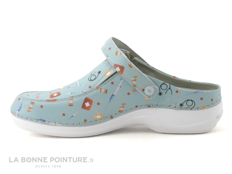 3 Points De Suspension KIADO Vert - Sabot Médical En Cuir – Image 3