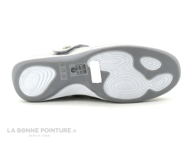 Enza Nucci FC4316 Argent - Ballerine Grise Avec Bride Velcro – Image 4