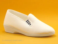 RYB - 102 Elastique - Chausson Femme - Toile Blanche