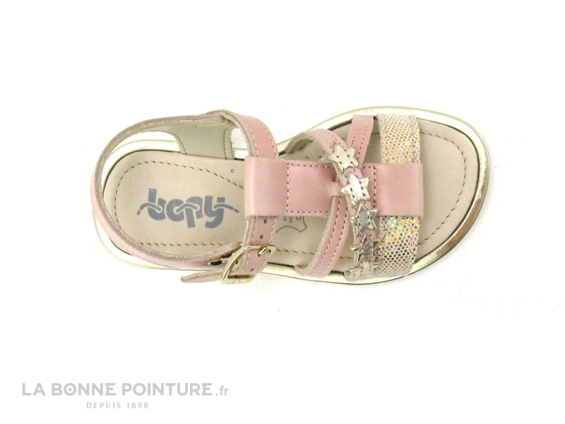 Bopy EBRIA Rose - Etoiles - Sandale Fille Cuir Rose – Image 5