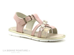 Bopy EBRIA Rose - Etoiles - Sandale Fille Cuir Rose