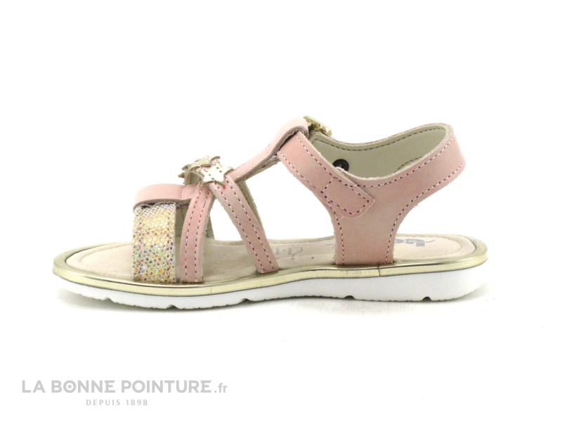Bopy EBRIA Rose - Etoiles - Sandale Fille Cuir Rose – Image 3