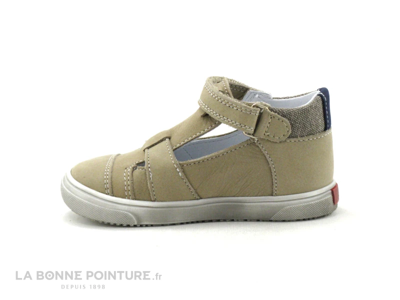 Bopy RESTO Beige - Chaussure Ouverte Bebe Garcon - Velcro – Image 3