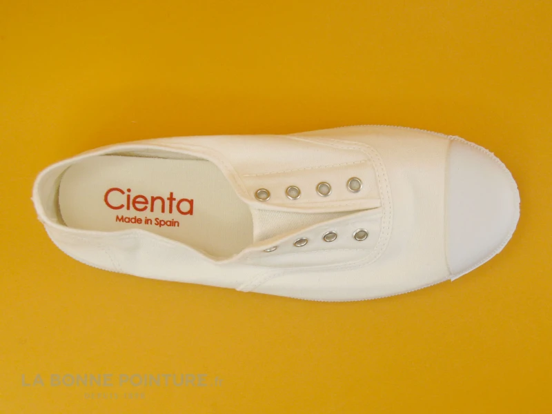 Cienta 70997 05 - Tennis Toile Blanche - Sans Lacet – Image 6