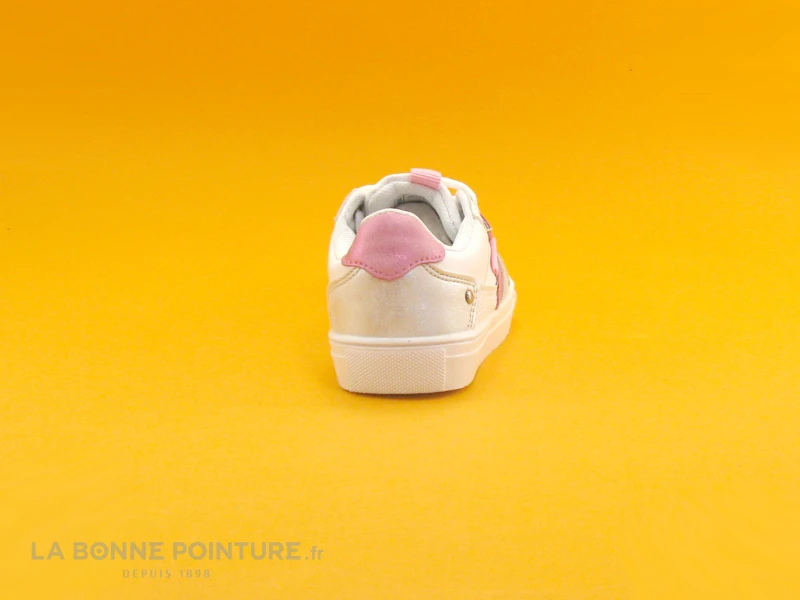 NA Dano 22132 White Pink - Basket Fille Blanche Rose – Image 4