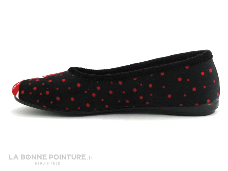 Ouf Tempo COMINO Noir Rouge - Audrey Hepburn - Pantoufle Ballerine – Image 3