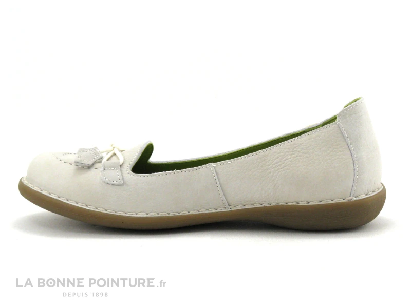 Jungla 8030 Off White - Mocassin Souple Femme En Cuir Beige â Image 3
