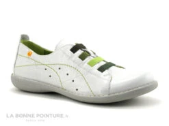 Jungla 6020 Off White - Gris - Vert - Chaussure Basse Femme