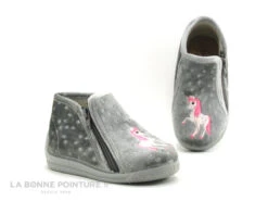 Bellamy KUB Licorne Gris - Pantoufle BEBE