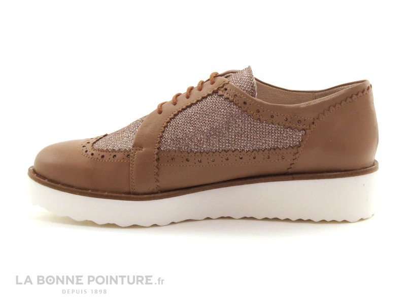 Caty Kivala PETRUS Camel Glitter - Chaussure Derby Femme â Image 3