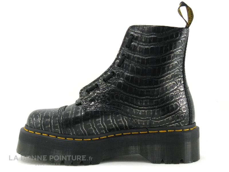 Dr. Martens Dr Martens SINCLAIR GunMetal 27318029 Wild Croc Emboss - Boots – Image 3