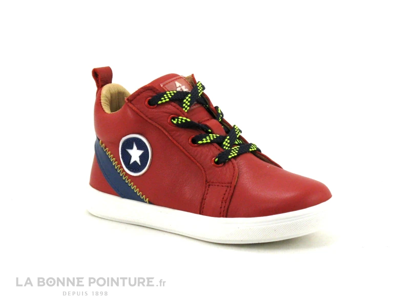 Acebos 1292 - Chaussure Montante BEBE Cuir Rouge – Image 5