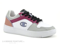 Champion REBOUND 2-0 Low S1332-CHA - Blanc Rose Gris - Basket