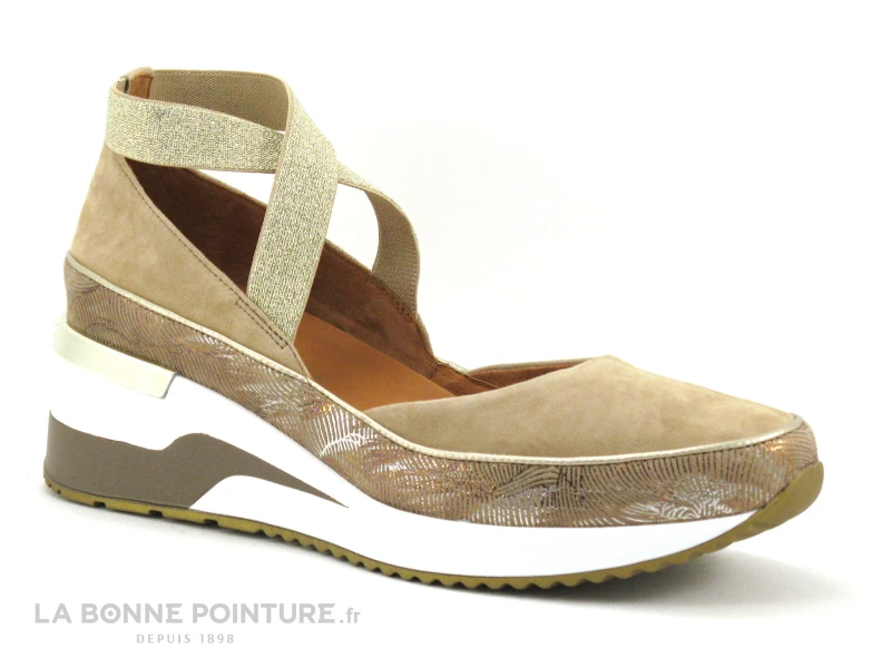 MamZelle VOLOU Creme - Velours Sable - Brides Croisees - Escarpin – Image 5