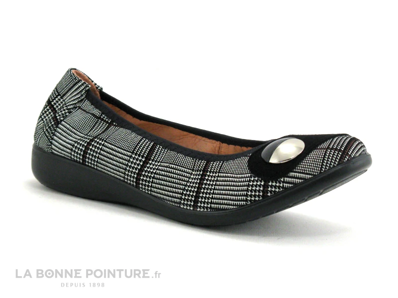 Inea FABAGO - Ballerine Prince De Galles Noir Blanc Bordeaux – Image 5