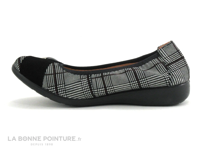 Inea FABAGO - Ballerine Prince De Galles Noir Blanc Bordeaux – Image 3