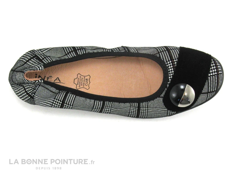 Inea FABAGO - Ballerine Prince De Galles Noir Blanc Bordeaux – Image 6