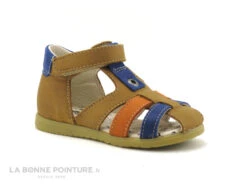 Bopy RADJA Caramel - Bleu - Orange - Sandale BEBE GARCON