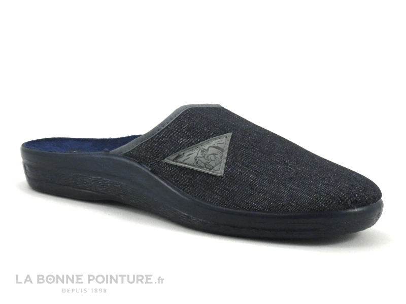 Airplum LAVAL Marine - Pantoufle Mule Homme Bleu