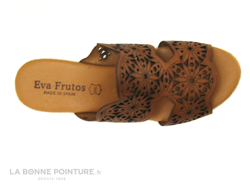Eva Frutos 1657 Marron - Brides Ajourees - Mule Talon Compensee – Image 5