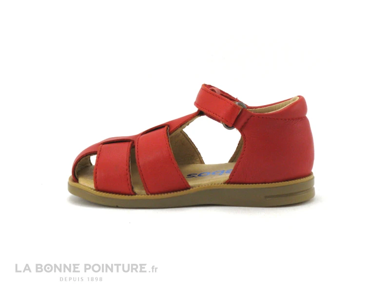 Acebos 1235AT - Sandale BEBE Bout Ferme - Cuir Rouge – Image 3