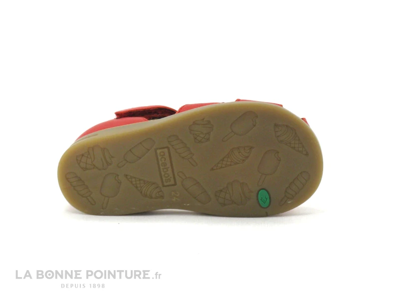 Acebos 1235AT - Sandale BEBE Bout Ferme - Cuir Rouge – Image 7