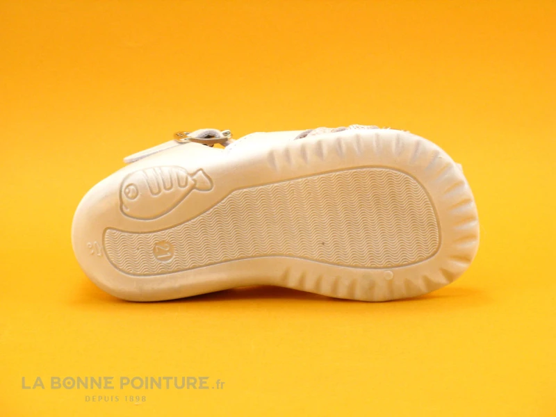 Bopy ZIBEL Blanc Et Argent - Sandale BEBE Fille – Image 6