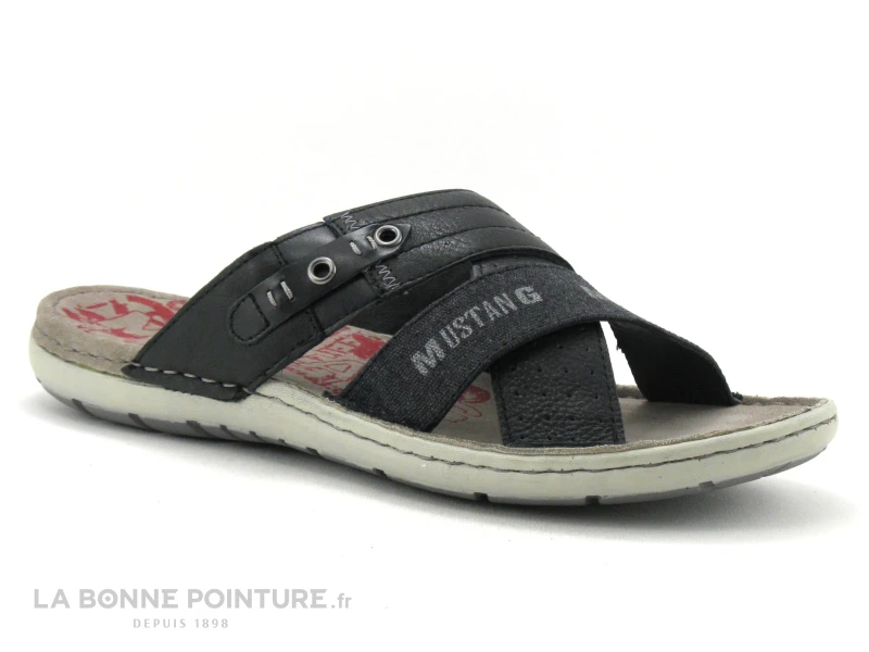 Mustang 4923 704 Noir - Mule Noire Homme