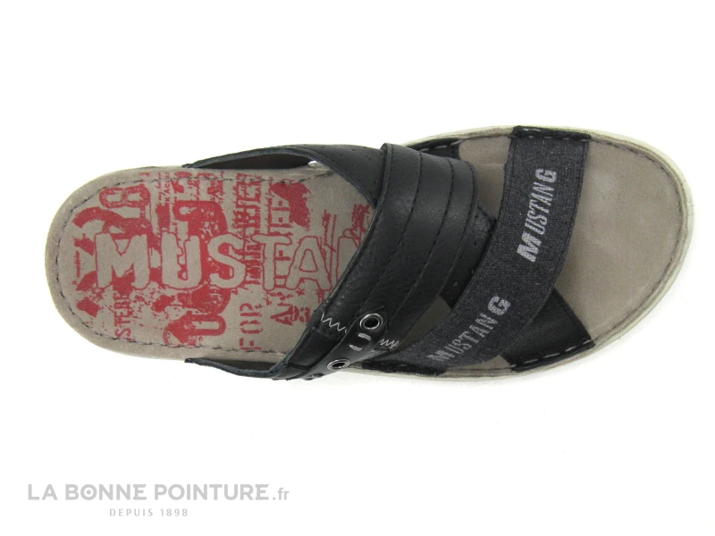 Mustang 4923 704 Noir - Mule Noire Homme – Image 3