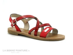 LPB BIANKA Rouge - Croco - Nu-pieds Mode Fille