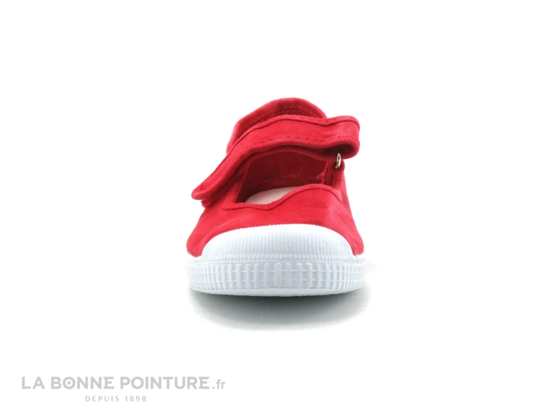 Cienta 76777 67 Ballerine Toile Rouge - Bride Velcro – Image 2