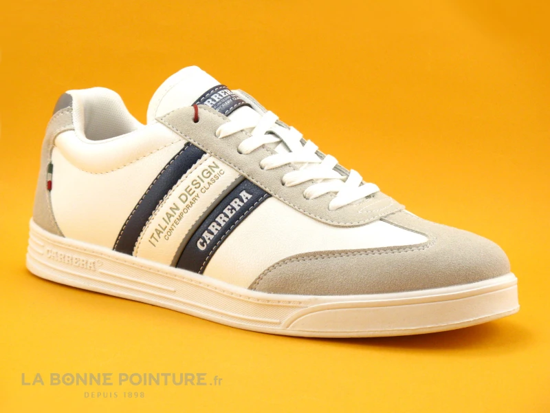 Carrera Self Mix 117025 White Jeans - Basket Blanche Homme